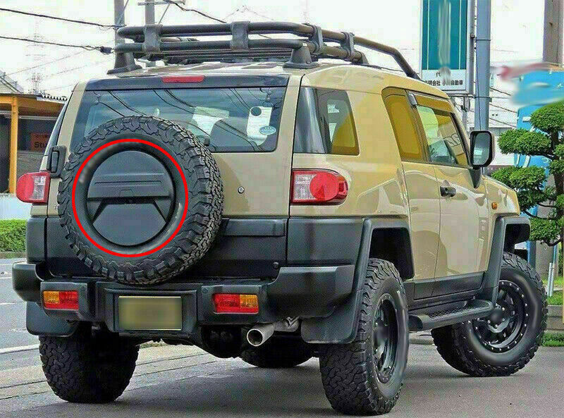 ABS Black Rear Spare Tire Cover Hard Shell Kit for Toyota FJ Cruiser 2007-2020