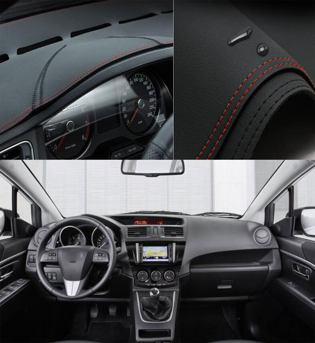 PU leather Dashboard Dash Mat Non-slip DashMat Sun Shade Pad for Mazda 5 13-2023