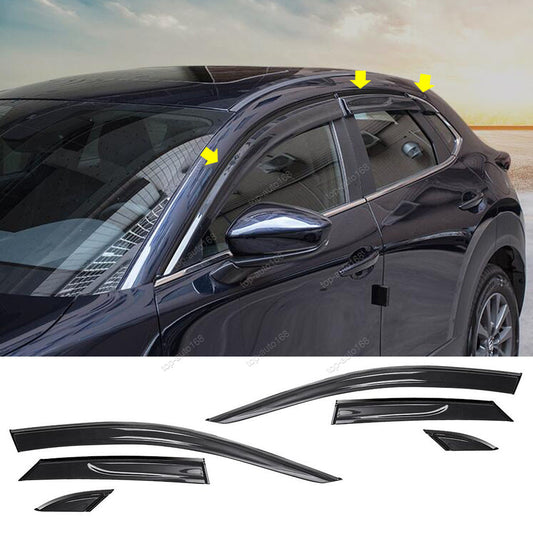 for Mazda CX-30 2020-24 Black Window Visor Vent Sun Shade Rain Guard Door Visor