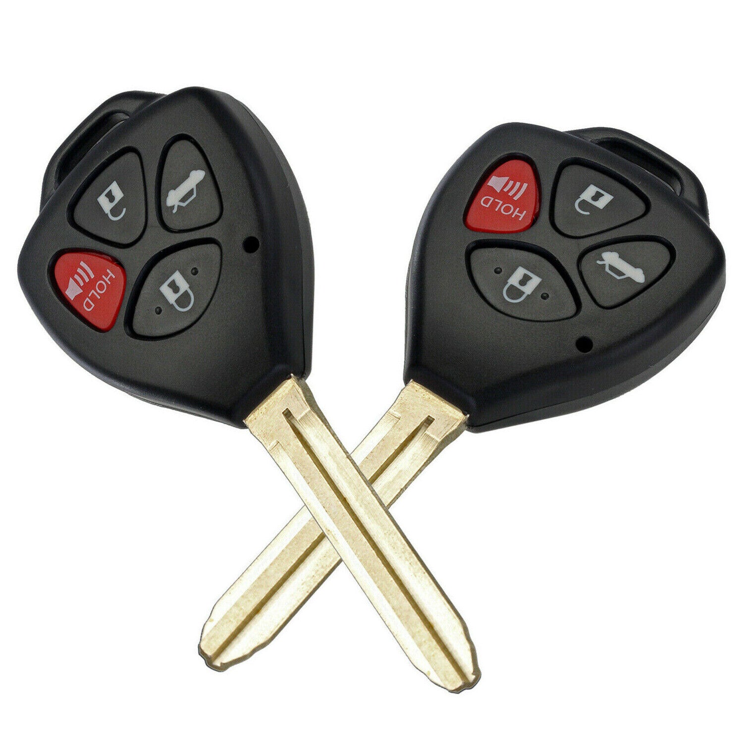 2x Remote Car Key Fob Shell Case for Toyota for Camry Rav4 2007 2008 2009 2010 2011 Q