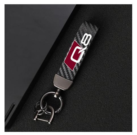 Suitable for Audi A4 car door and window protection stickers, badges, decorative strips, carbon fiber- v