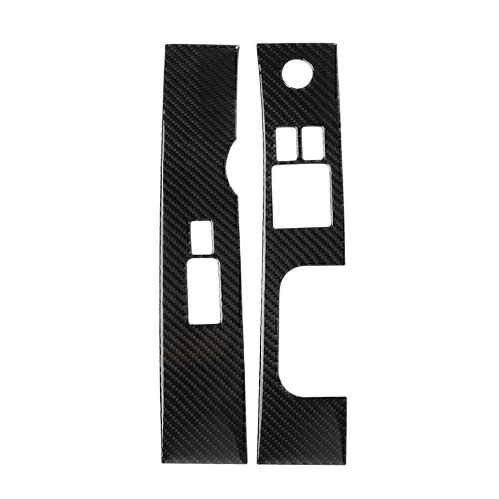 Interior Window Lift Switch Panel Cover Trim Carbon Fiber Fit for Nissan 350Z 06-09 Q