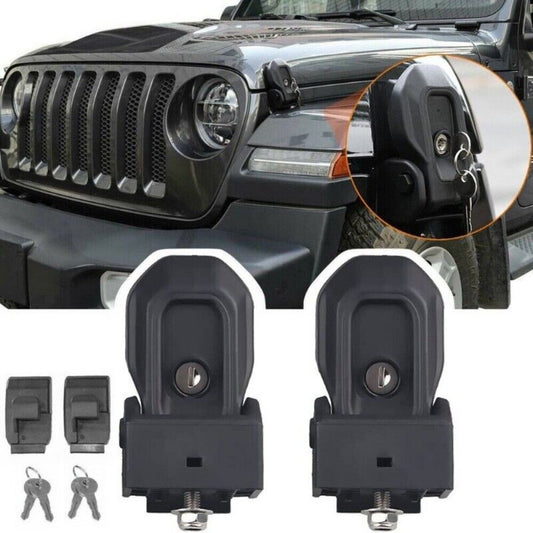 for Jeep for Wrangler JL JLU Gladiator JT 2018-2023 Hood Latches Hood Lock Catch Kit