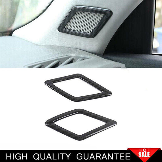 for Audi Q3 2019-2024 Carbon Fiber Front Window A Pillar Post Speaker Cover Trim