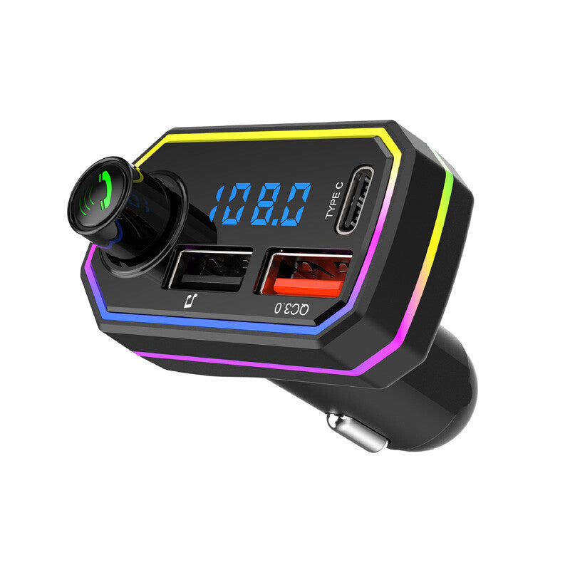 Type-C QC3.0 USB Charger Bluetooth 5.0 Auto FM Transmitter MP3 Radio Adapter Set v