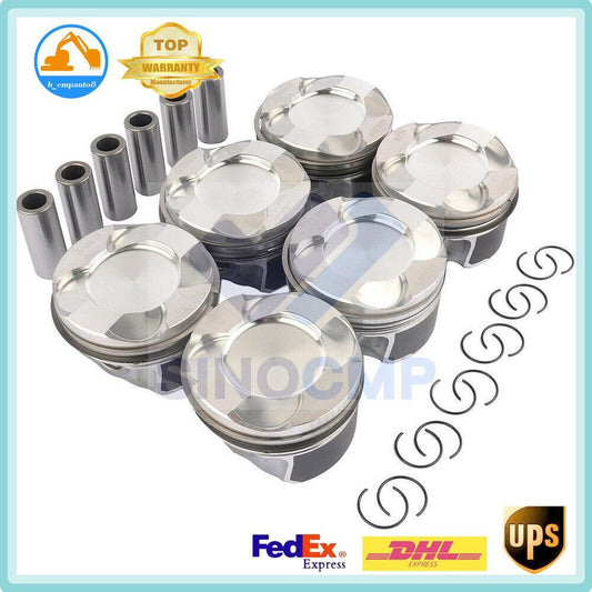 6Engine Pistons Rings Kit 11258619196 for BMW 335i 640i X3-X6 435i 535i N55