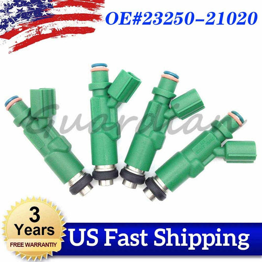 4PCS Fuel Injector 23250-21020 Set New for Toyota Prius Echo for Scion xA xB 1.5L l4