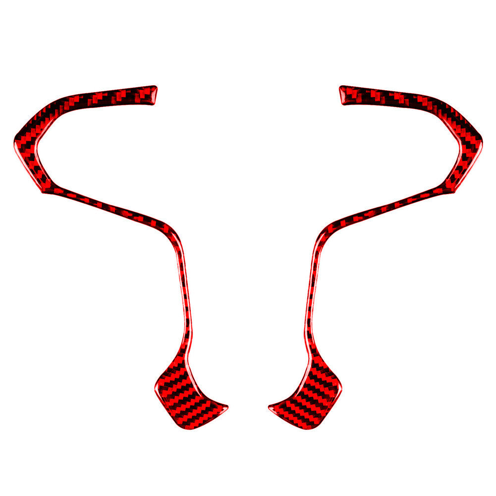 Red Carbon Fiber Center Vent Outlet Cover Trim for Subaru Outback Legacy 2015-17 v