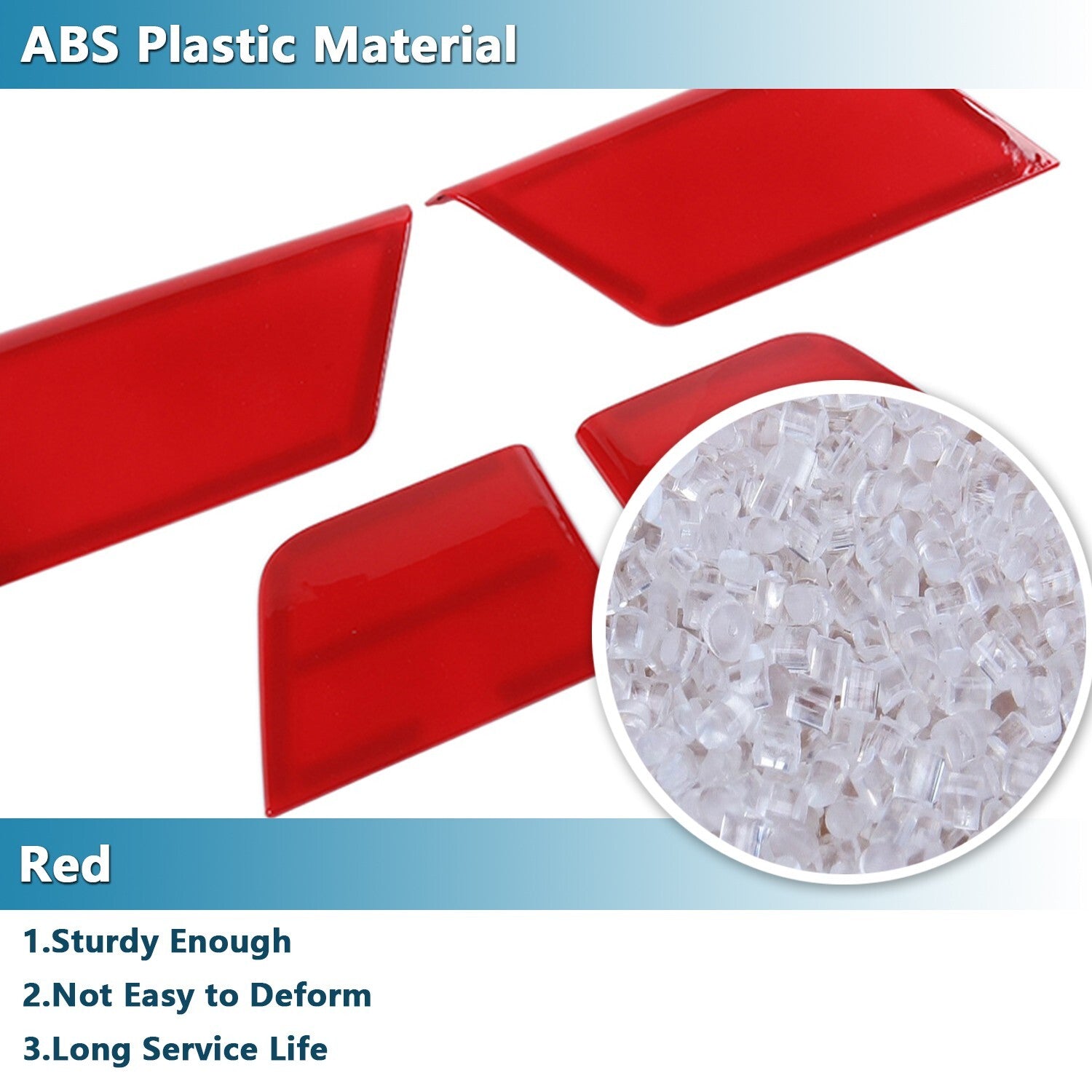 4PCS Red Front Rear Inner Door Panel Cover Trim for Ford F150 2021 2022 2023