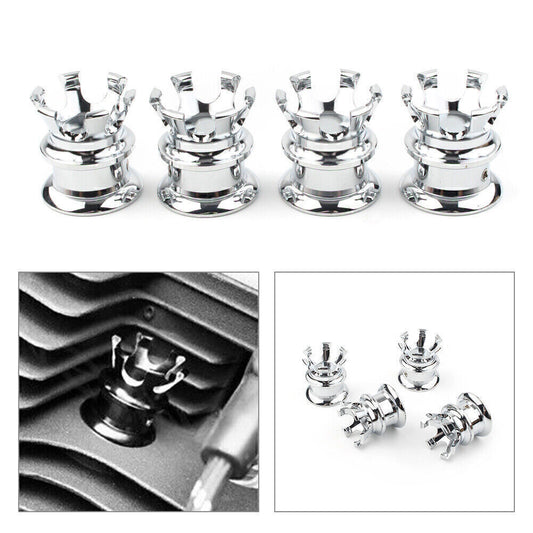 Chrome Head Bolt Topper Cover Cap Engine Cover Trim for Sportster XL883 1200 Q