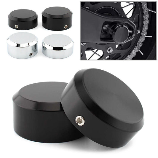 Fit Sportster S 1250 RH1250S 21 Black/Chrome Rear Axle Nut Covers Flat Bolt Cap Q