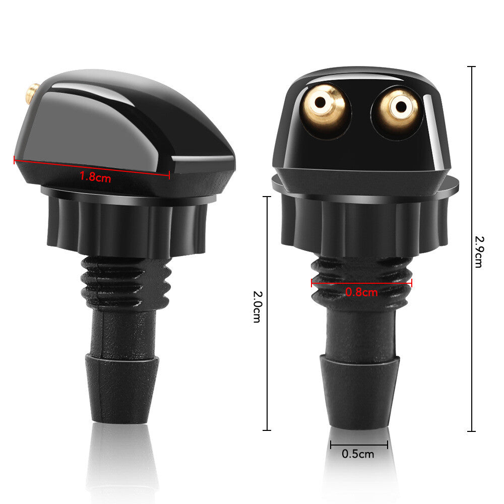 Adjustable universal dual-hole windshield washer nozzle water hose