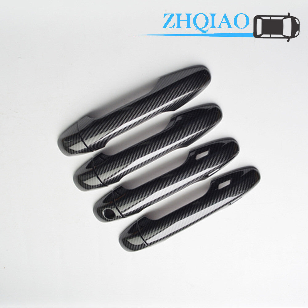 Carbon Fiber Side Door Handle Cover Trim Fit for Toyota Highlander 14-18
