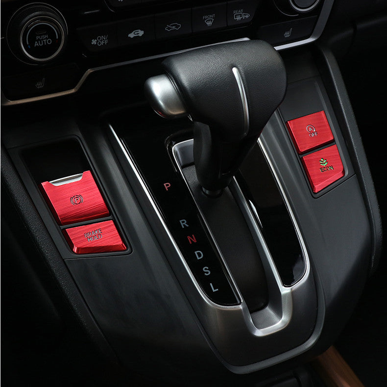 Red Interior Gear Shift Box Gears button Trim 4pcs for Honda CR-V CRV 2017-2021 v