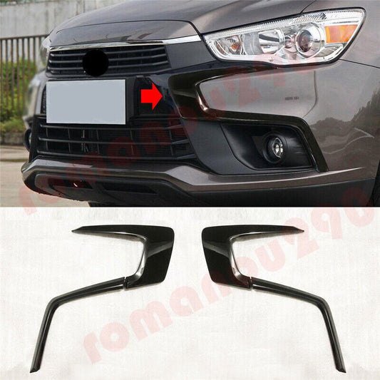 for Mitsubishi Outlander Sport RVR 2016-2019 Black Front Bumper Molding Cover 4x