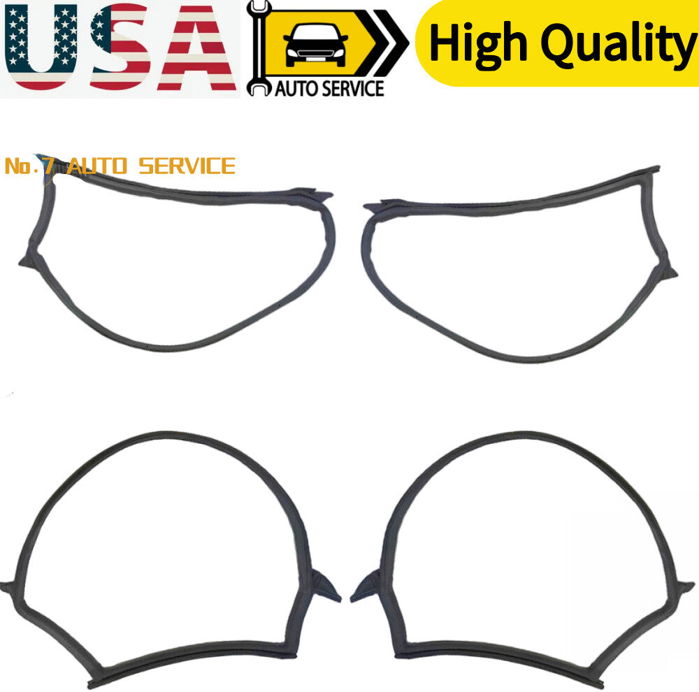1 Set For 2017-2023 Model 3 Front Rear Left Right Door Body Weatherstrip Seal