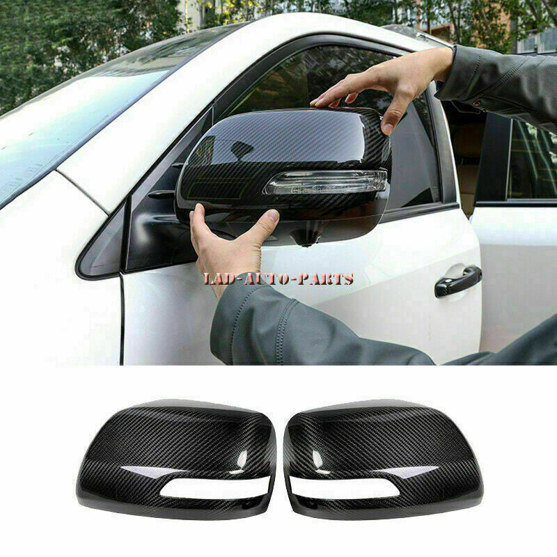 for Toyota for Land Cruiser 2012-2021 Carbon Fiber Cover Rearview Caps Shells Trim