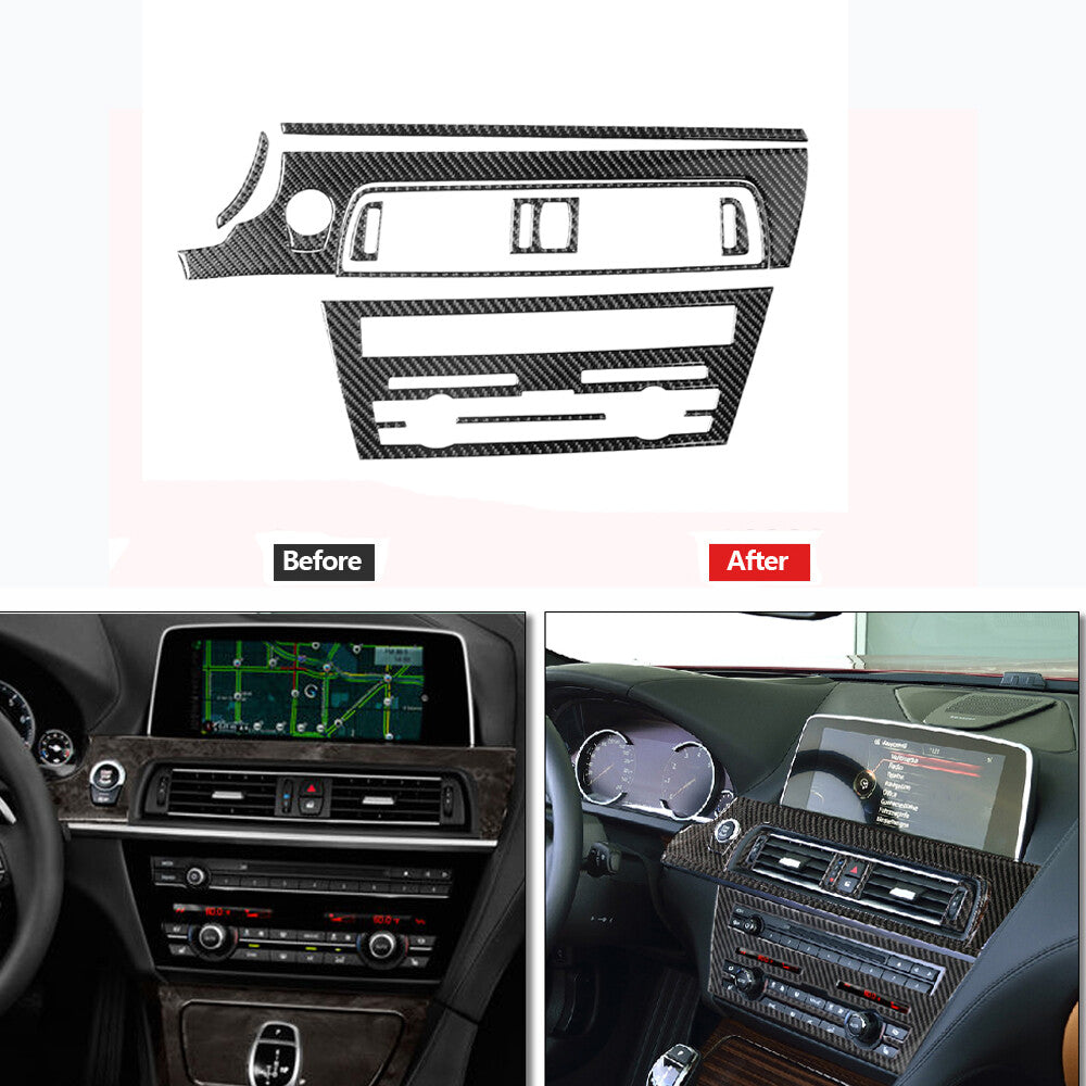 Carbon Fiber Center Control Panel Trim Cover Type A For F150 2004-2008 v