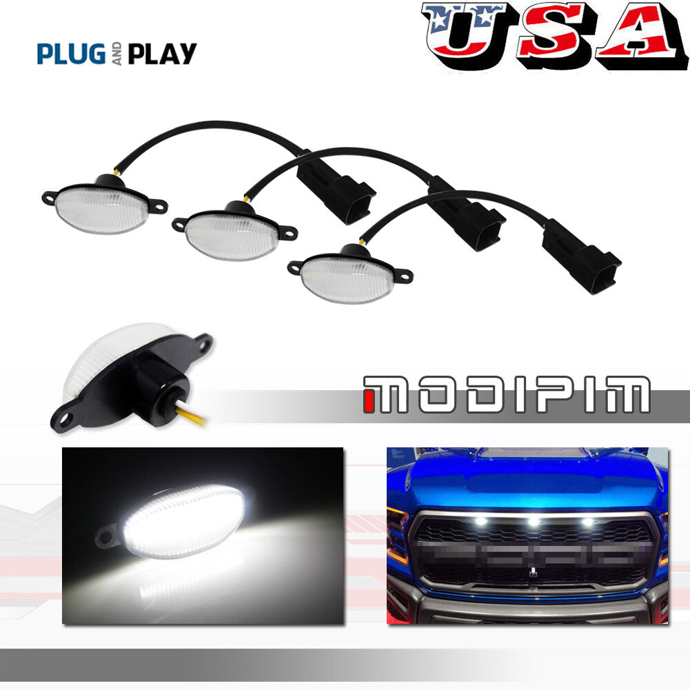 Suitable for 2017 up LED lights, front bumper cover, barbecue grille DRL- v