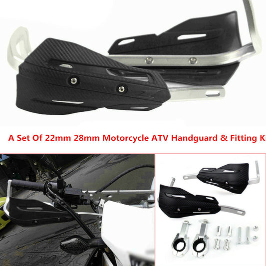Motorcycle/Motocross Bike Handguards, 7/8 to 1 1/8 Range, Universal Aluminum n