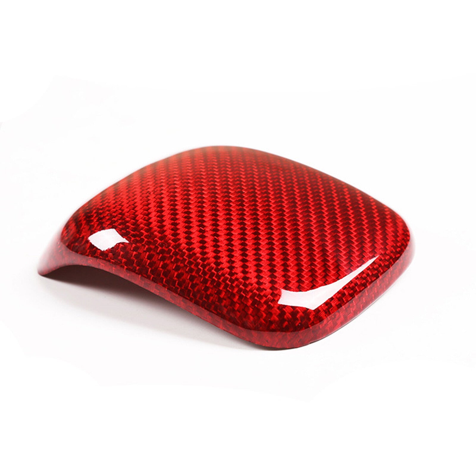 1 x Red Carbon Fiber Center Armrest Cover Trim for 2019-2021 A CLA-Class n