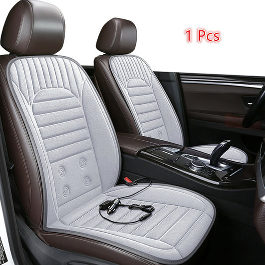 Fast Heating Car for Seat Heated Cushion Plush Cover Anti-slip W/Temp Adjust Switch Q