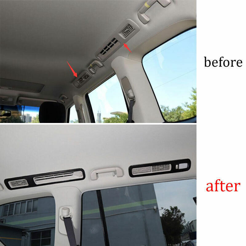 Rear Air Outlet Vent Frame Trim 4PCS for Nissan Armada Y62 2017-20 Carbon Fiber