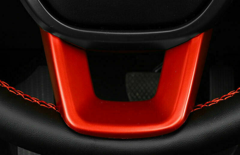 for Honda for Civic 11th 2022-2023 Matte Red Steering Wheel Button Frame Cover Trim