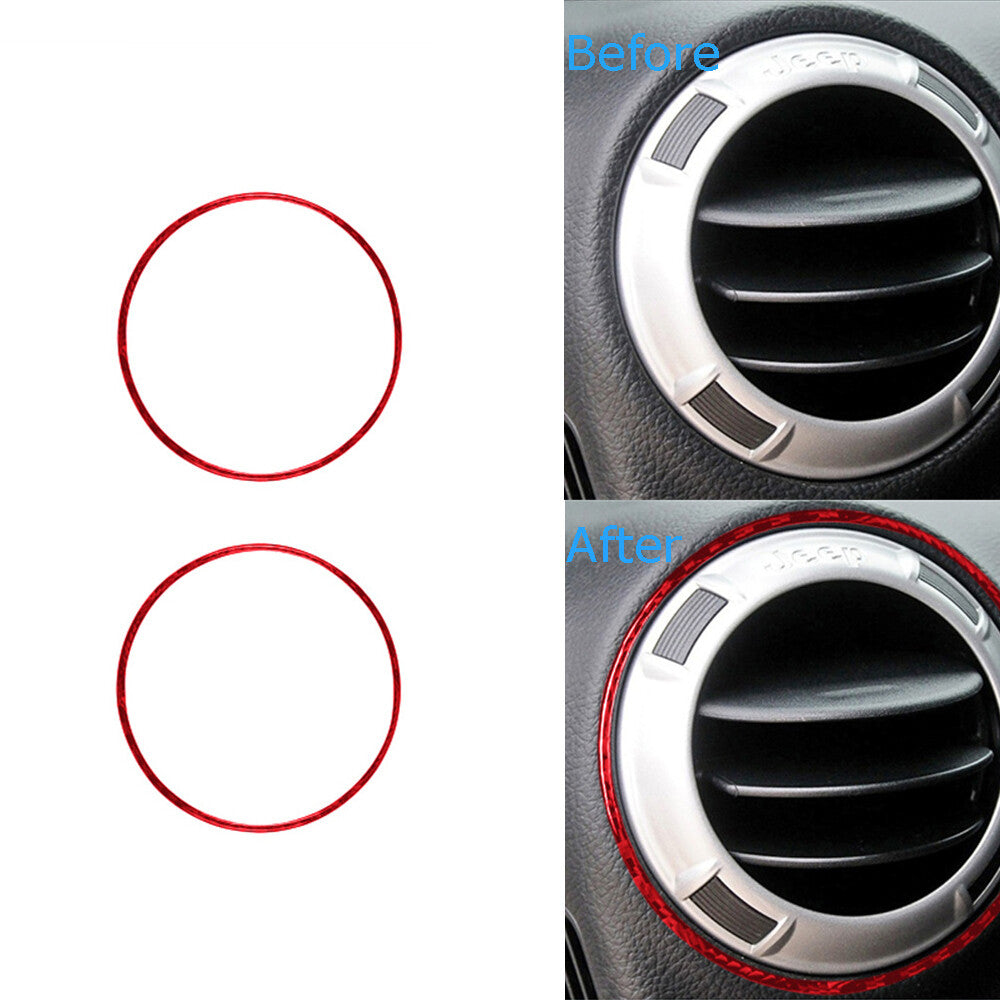 4Pcs Inner Door Handle Trim Cover Decor Carbon Fiber for VW Touareg 2011-2018 v