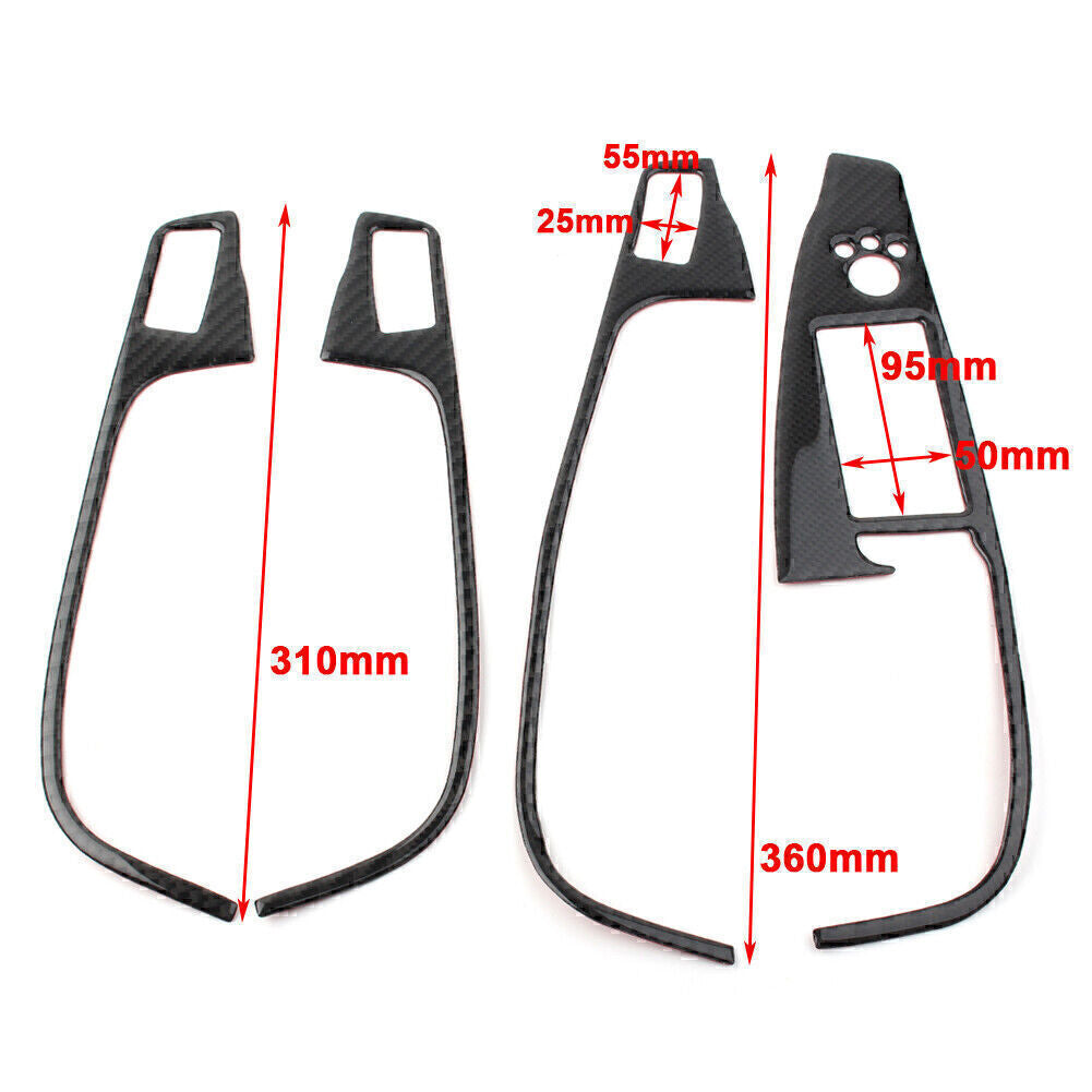 LHD Kohlefaser Schalter Fensterinnenraum Abdeckung 4x f¨¹r for Audi Q5 2009-2017