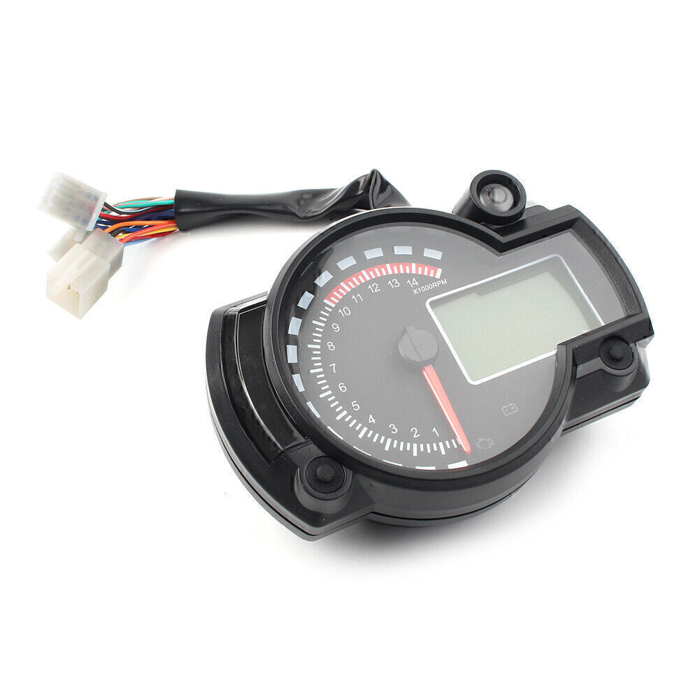 1x Universal LCD Digit 15000rpm Motor Speedometer Tachometer Gauge Odometer Q