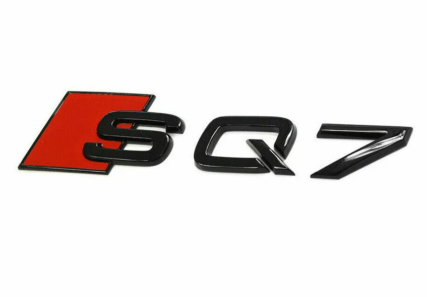 Suitable for Audi SQ7 and Q7 rear badges, trunk boot badge stickers, logos, nameplates, gloss black