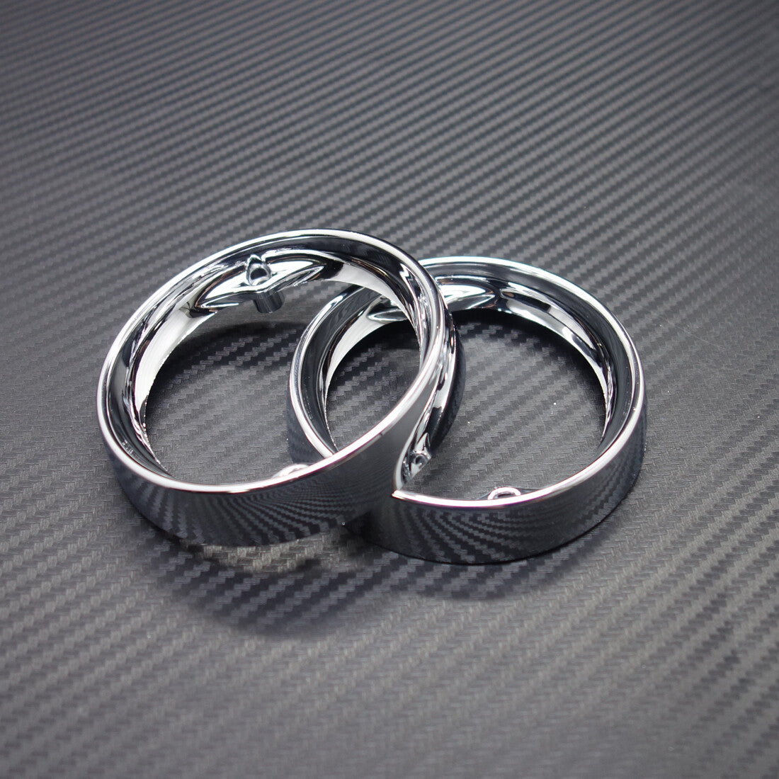 Chrome Deep Dish Turn Signal Bezels For Touring Road King Road Glide 1986-2016 Q