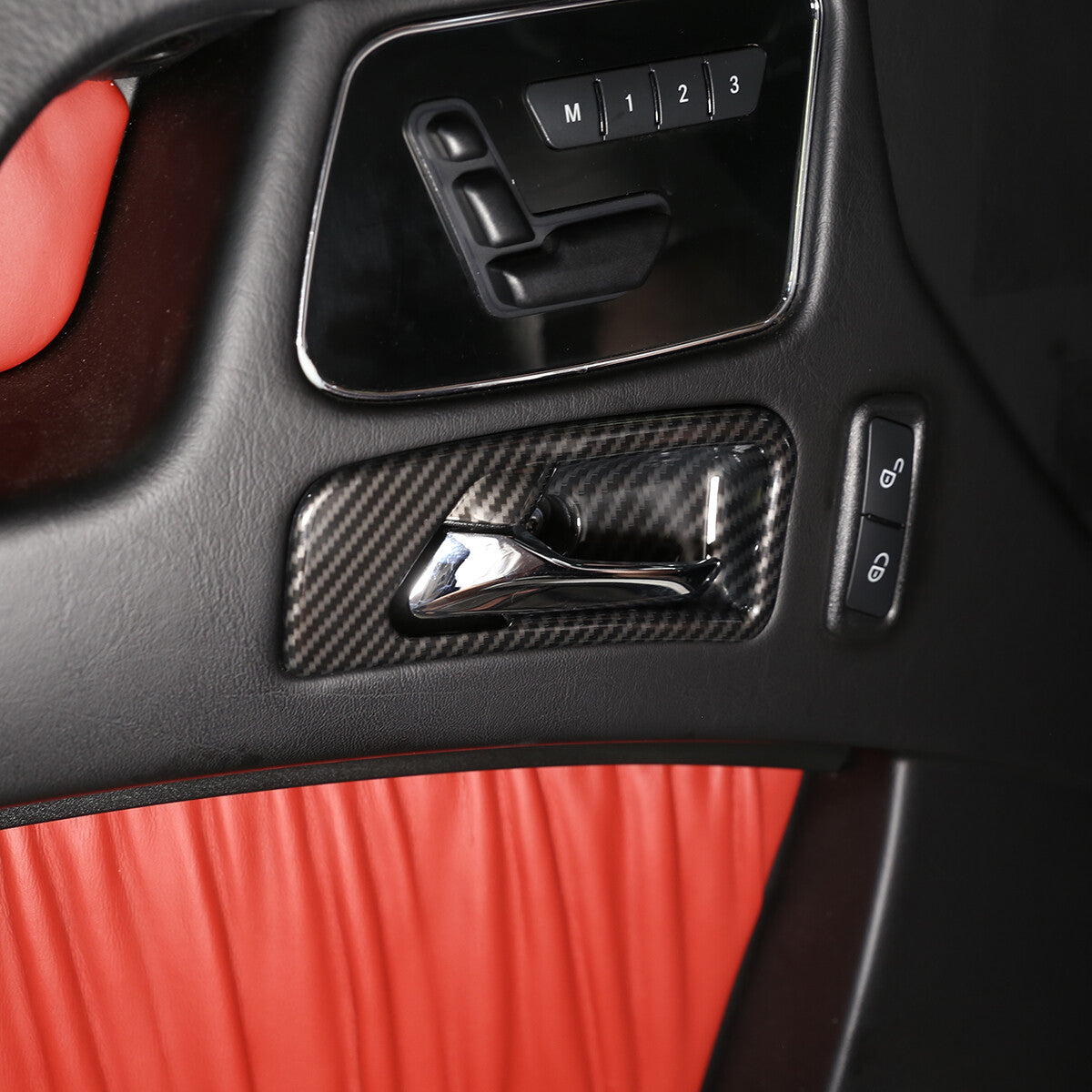 Suitable for G-Class W463 ABS carbon fiber interior door handle cup cover decoration 2004-2018- n