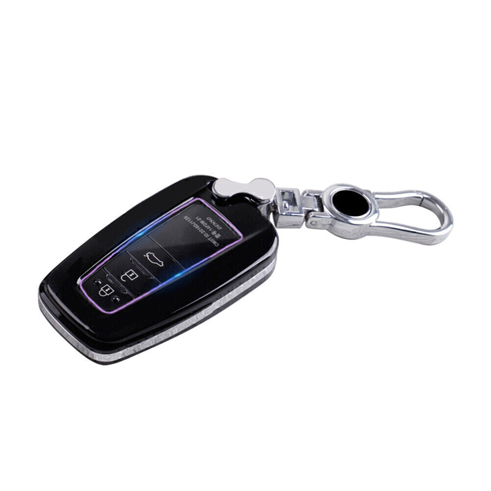 Black Car Remote Key Fob Case for Toyota for Camry for Corolla C-HR CHR Prado RAV4 Prius Q
