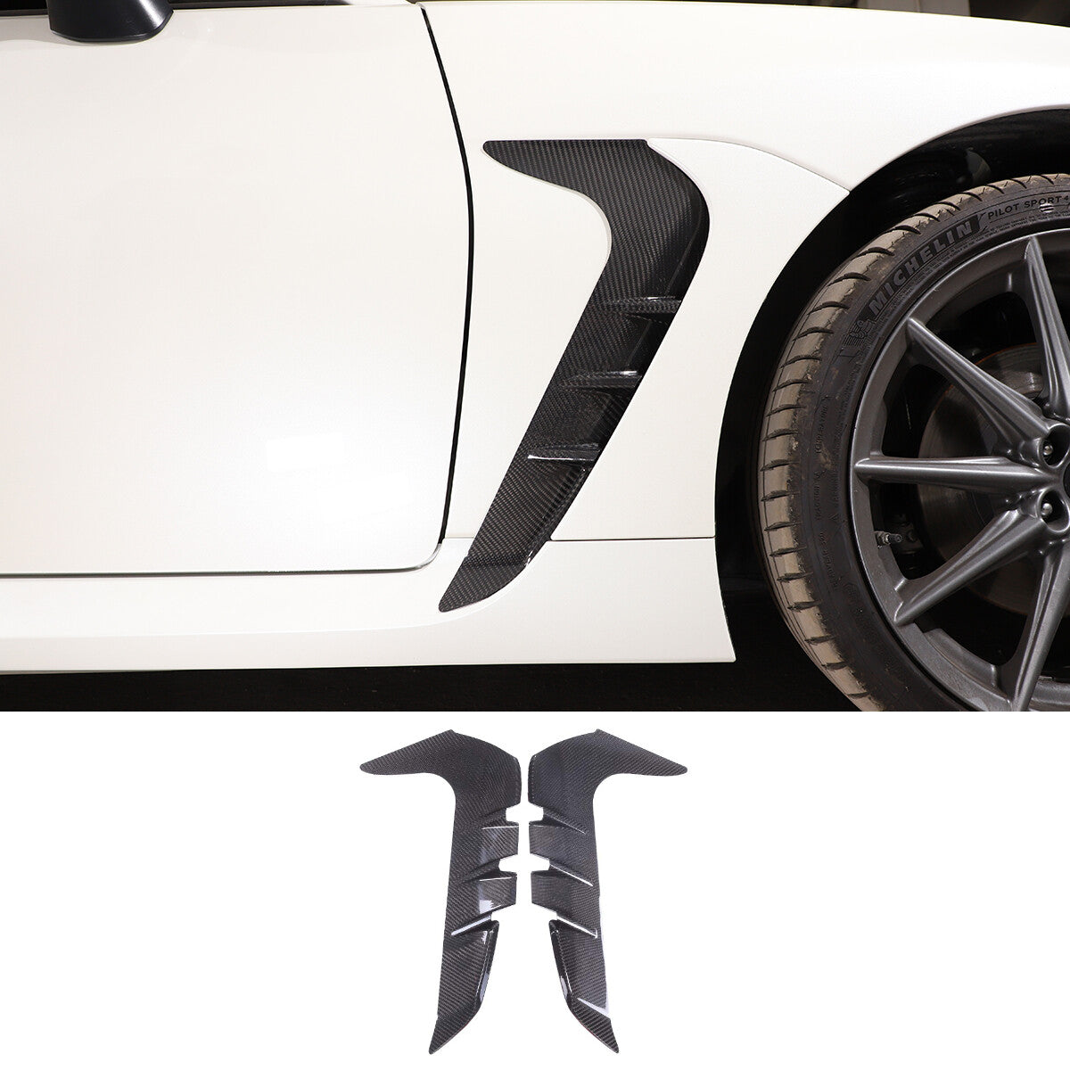 Carbon fiber side fender vent trim for 2022-2024 for Subaru BRZ/ GR86 n