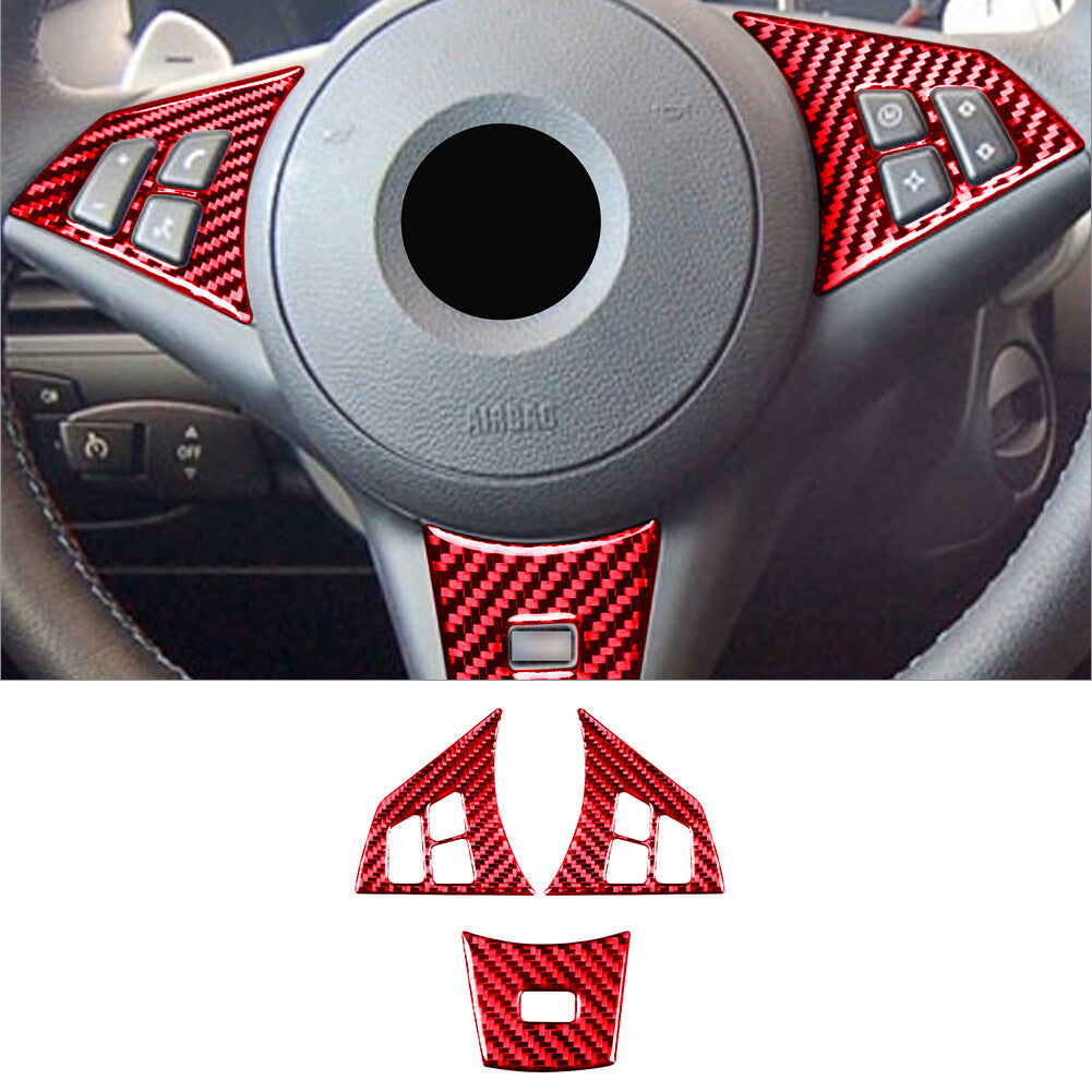 2Pcs Red Carbon Fiber Interior Dashboard Cover Trim for Dodge Journey 2009-2010 v