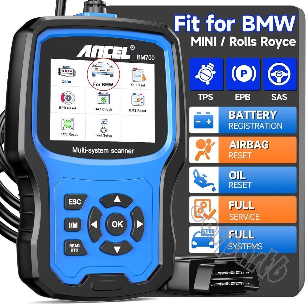 BM700 Full Systems OBD2 Scanner Battery Registration Tool Fit for BMW Car ANCEL Q