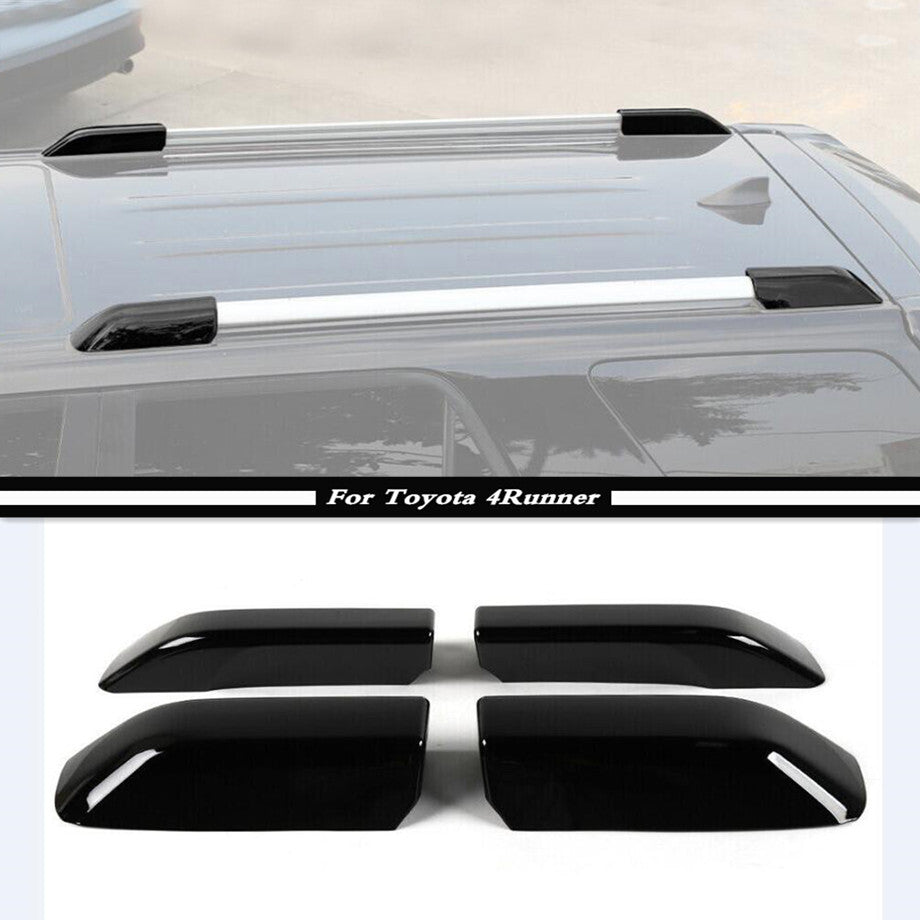2010-2023 Accessories Black 4P Roof Rails Rack End Cover Trim For 4Runner v