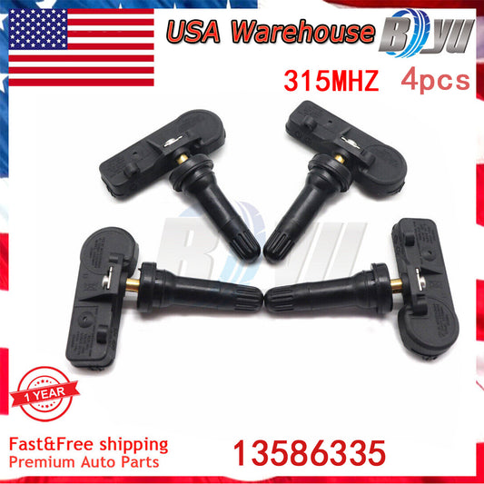 Set of 4 13586335 For GM for Chevy for GMC for Buick 315MHz TPMS Tire Pressure Sensor US