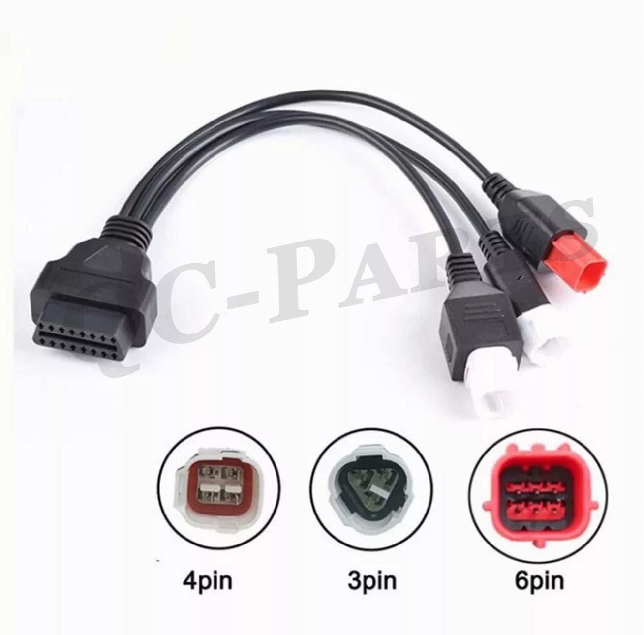 OBD2 16-pin to 6-pin cable adapter for Honda motorcycle 6-pin diagnostic scanner Q