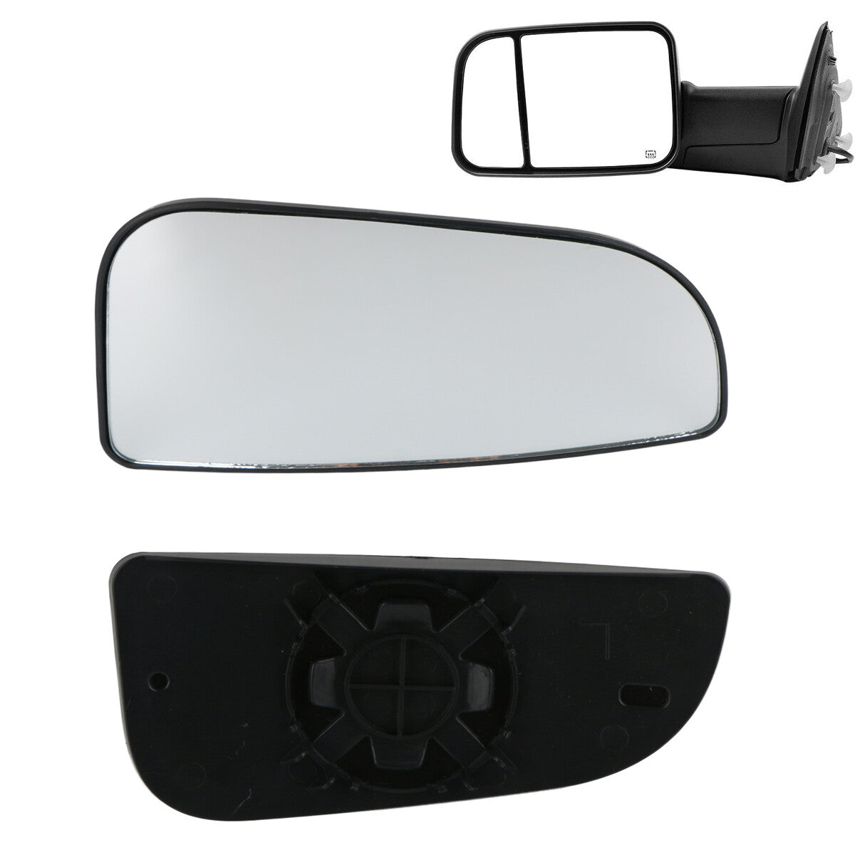 Left Tow Mirror Spotter Lower Glass LHD For 2010-2020 for Dodge for Ram 1500 2500 3500