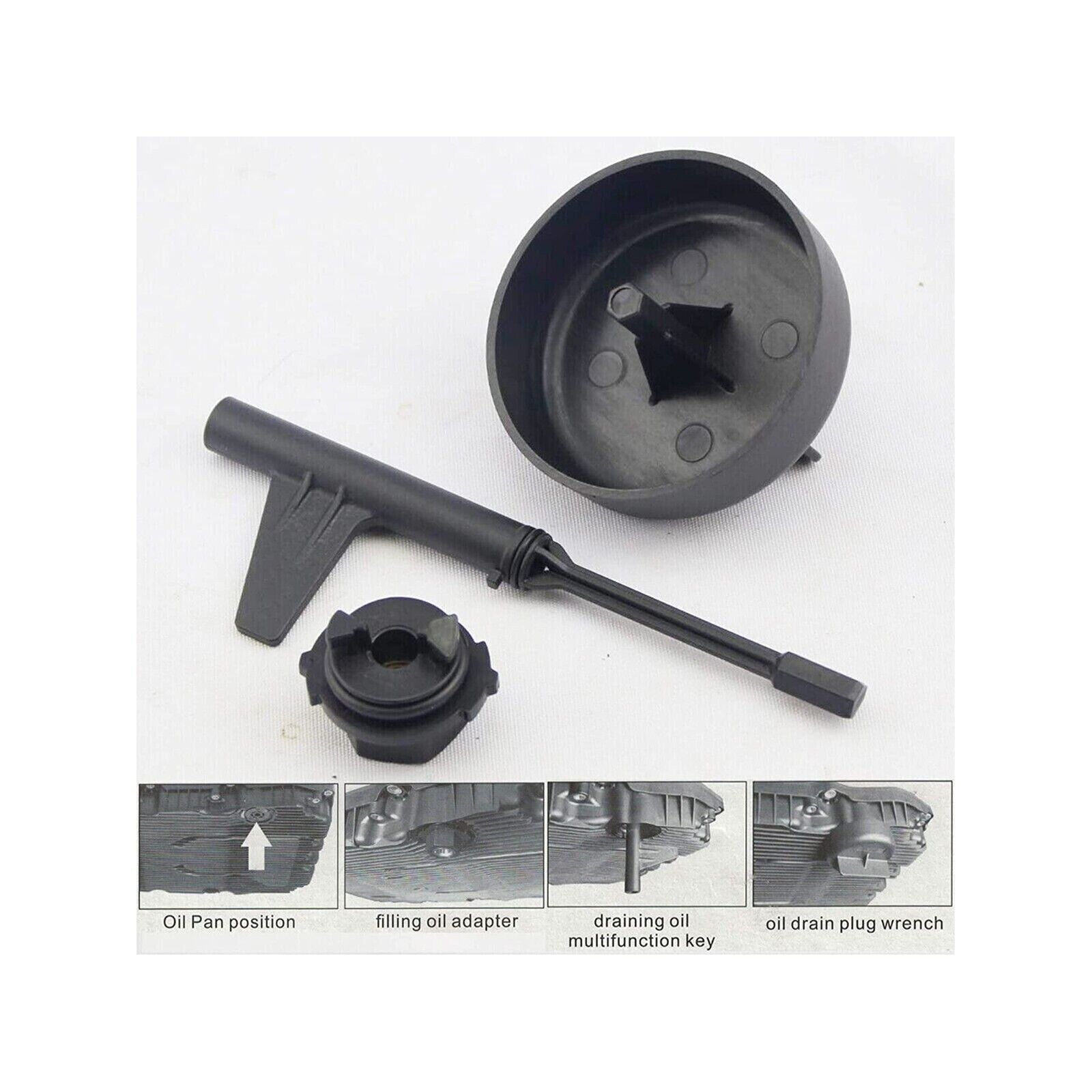 4-Piece Transmission Fluid Filler Adapter Tool Kit for Mercedes-Benz 9G Tronic Trans