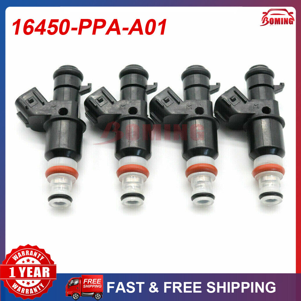 Fuel Injectors For 2002-2004 for Honda for Civic CRV CR-V 2.4L L4 New 16450-PPA-A01 4PCS