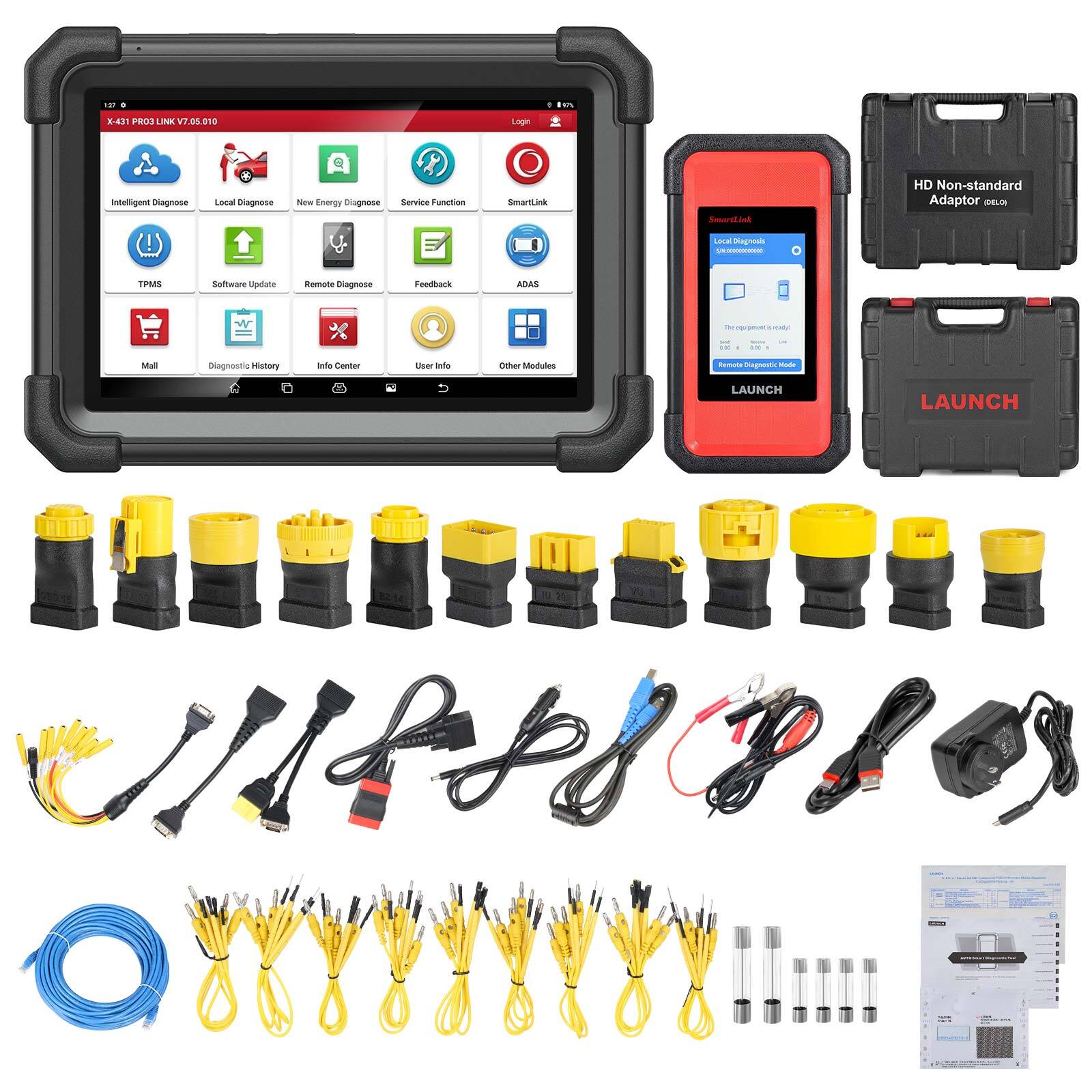 Launch X-431 V+ for Smart -Link HD Commercial Diagnostic + SmartLink C 2.0 Connector
