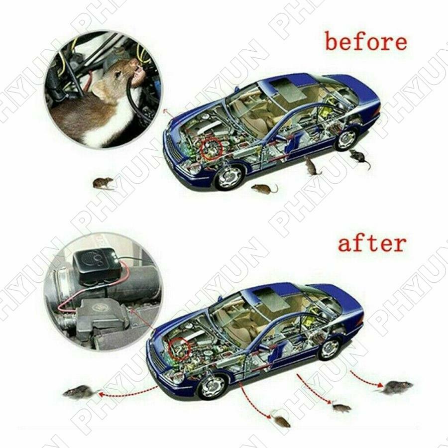 12V Car Ultrasonic Mouse Repeller Rat Rodent Pest Animal Deterrent Repellent ABS