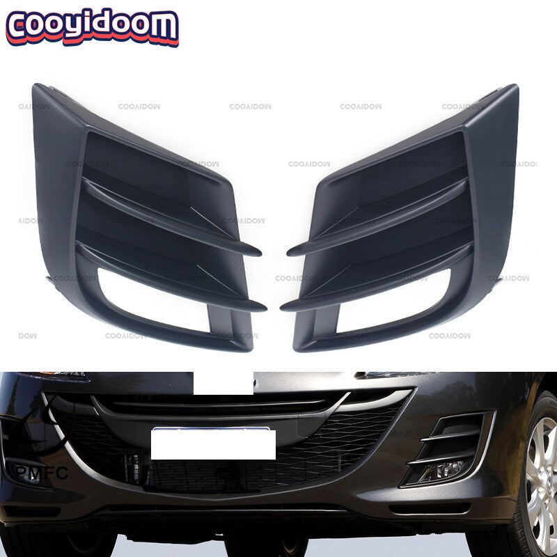 Pair front bumper fog lamp cover left right For Mazda3 2009-2013 BL BK
