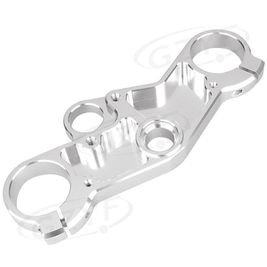 Silver Upper Front Triple Tree End Top Clamp for Suzuki GSXR600 750 GSXR1000 Q