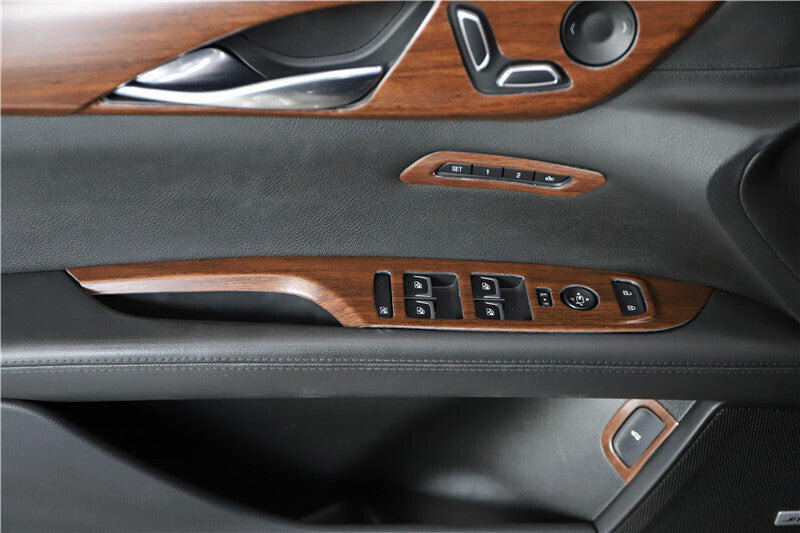 for Cadillac CT6 2016-2020 Wood Grain Interior Centre Decoration Full Set Trims