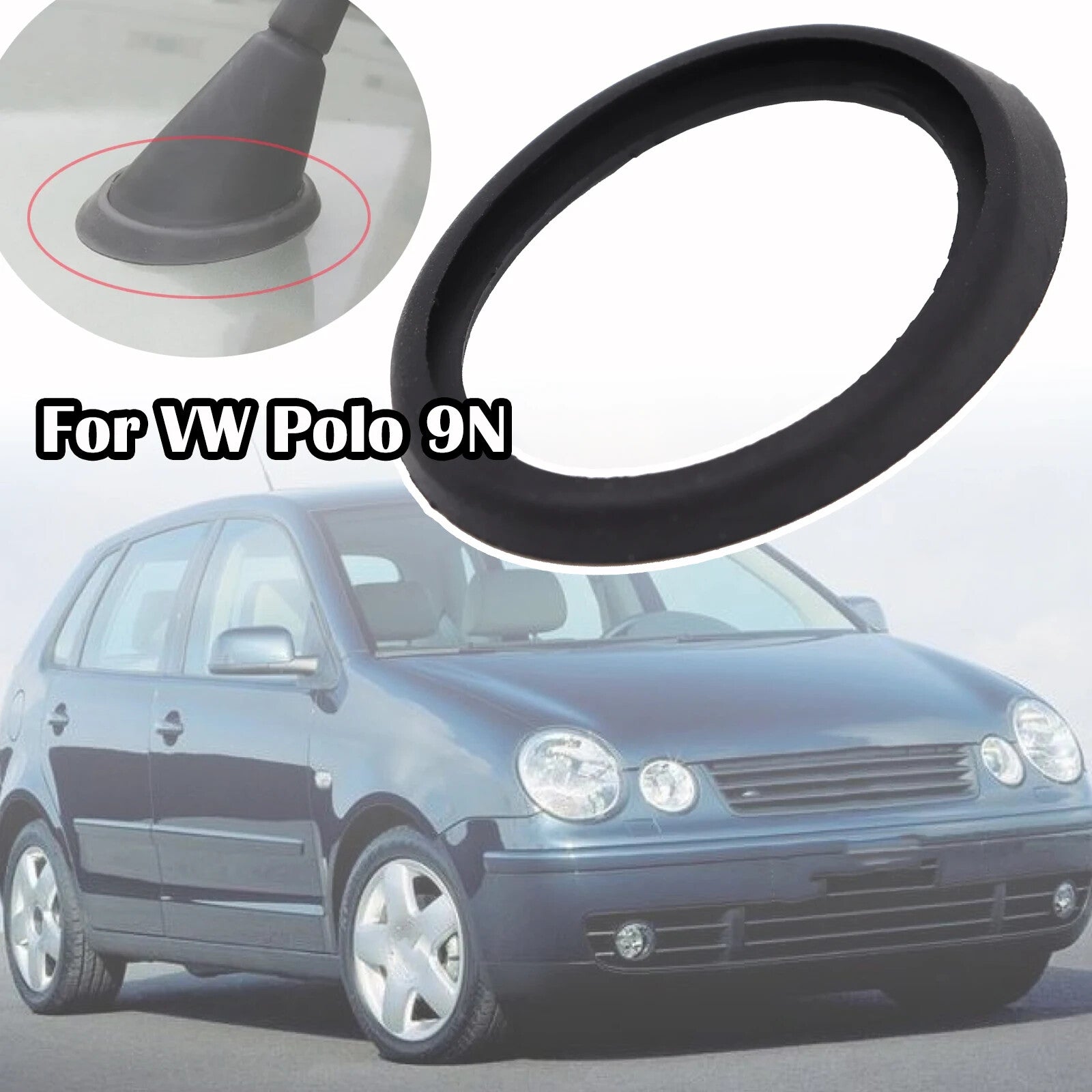 2PC Roof Mast Whip Sting Aerial Antenna Base Gasket Seal Pad for VW Polo 9N